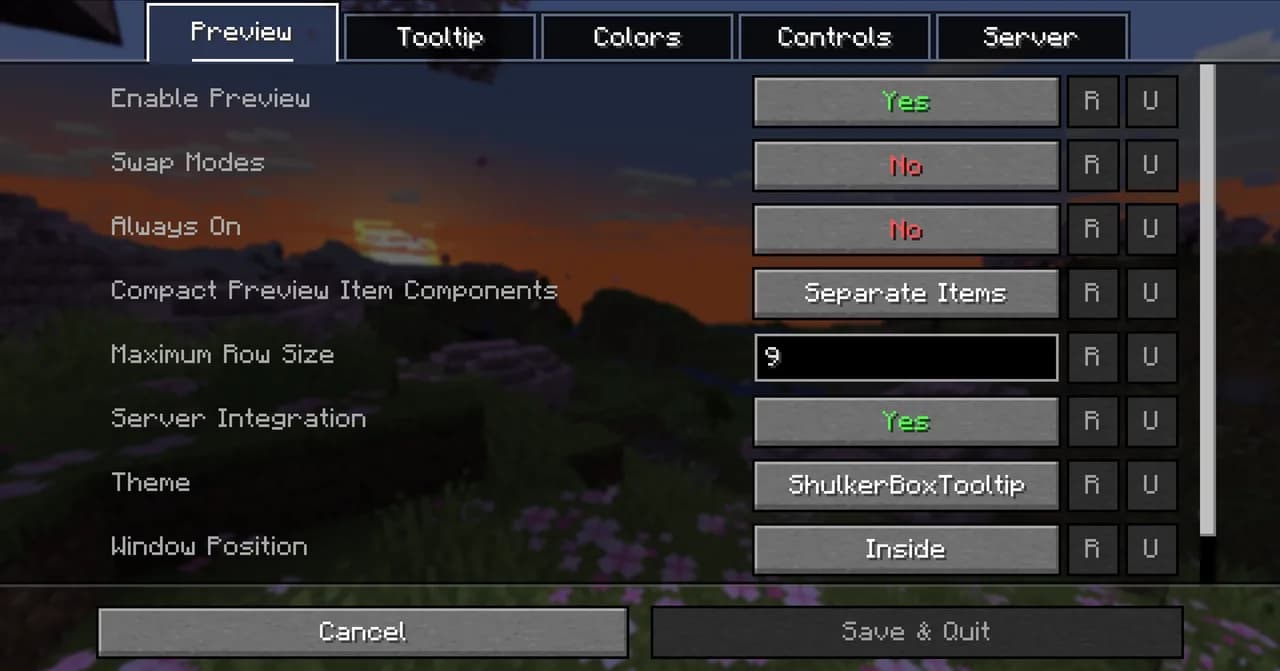 Shulker Box Tooltip для Minecraft