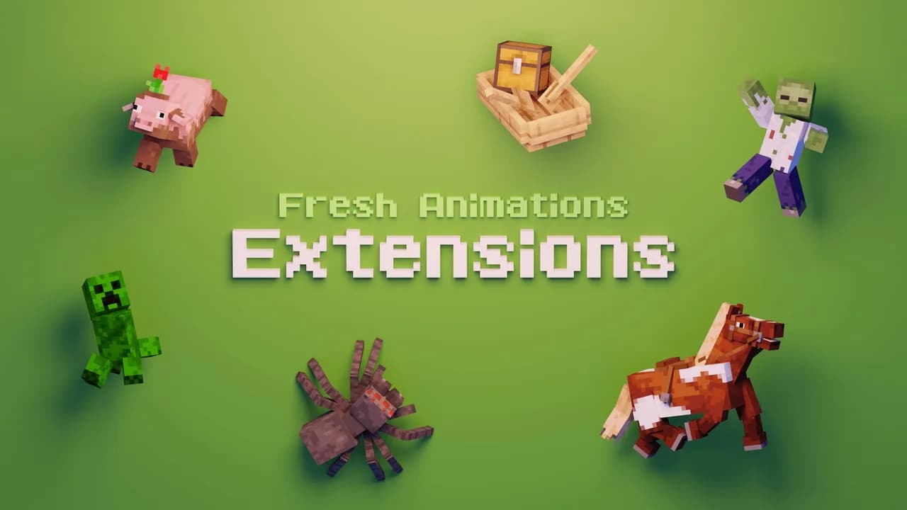 Fresh Animations: Extensions для Minecraft 1.21
