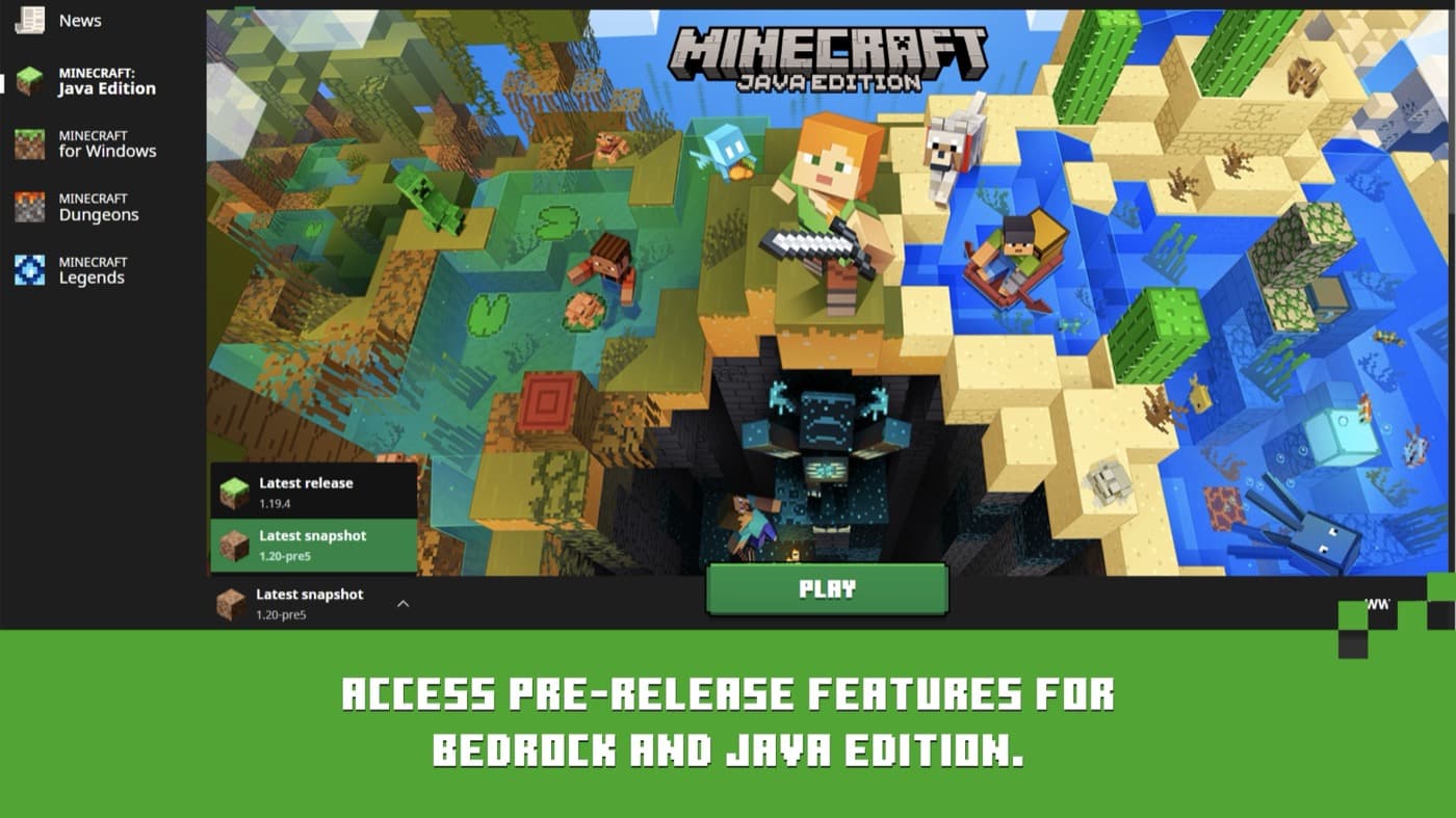 Скриншот Minecraft Launcher 1