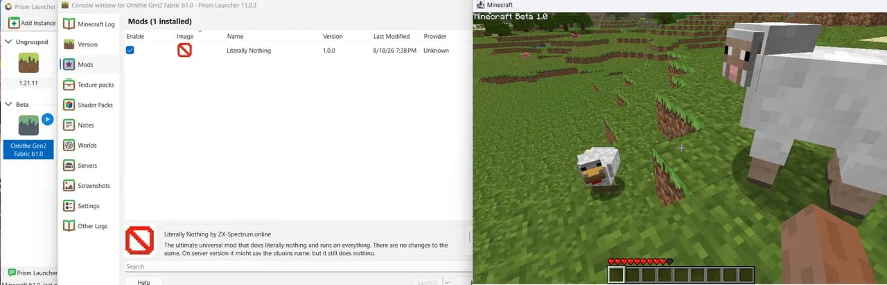 Literally Nothing — плагин для Minecraft