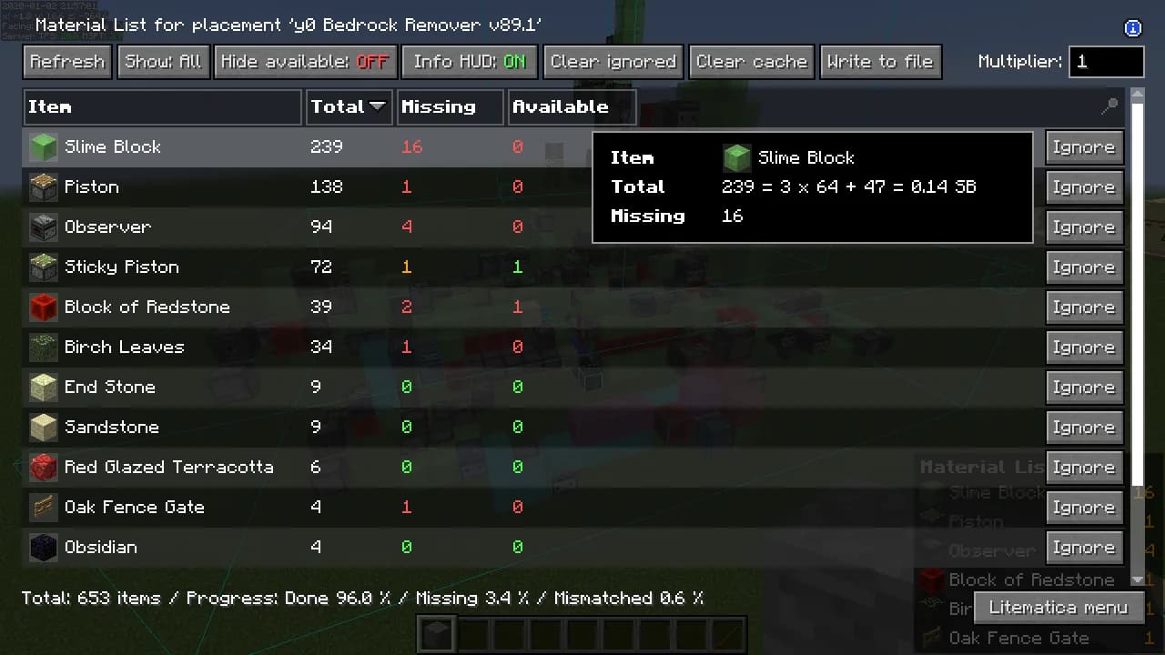 Litematica для Minecraft