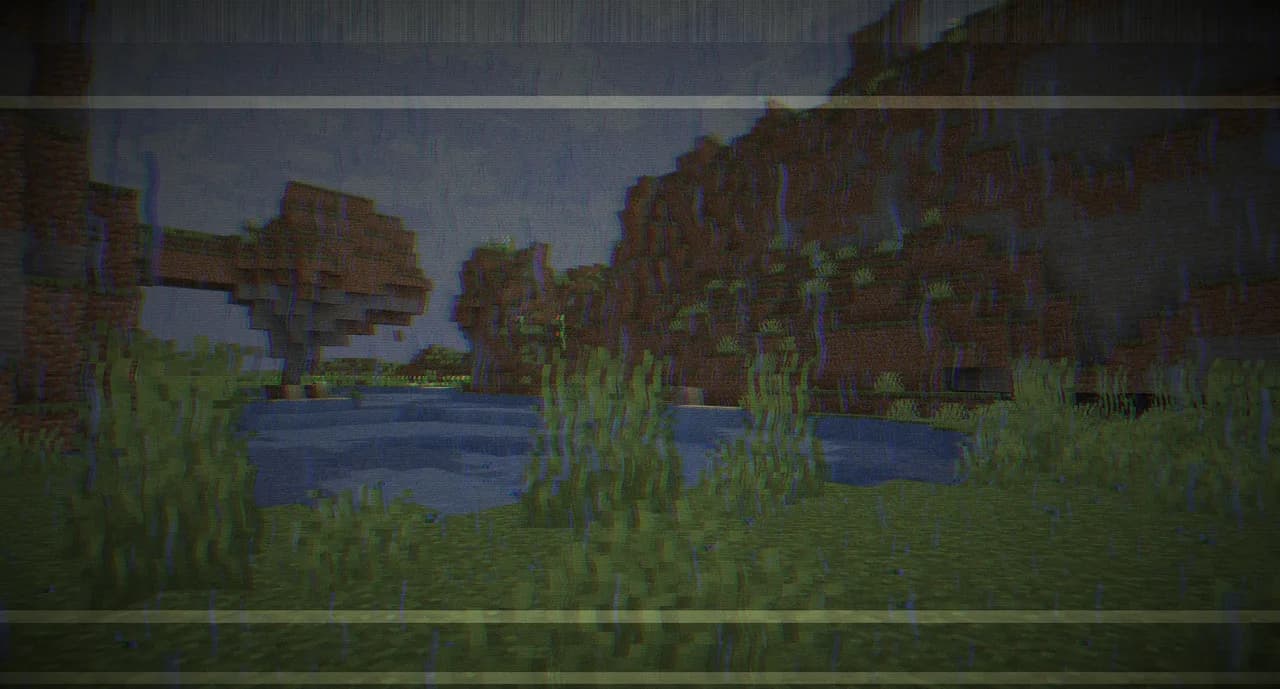 VHS Shader для Minecraft