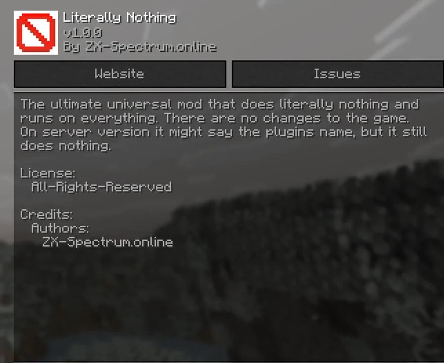 Literally Nothing — плагин для Minecraft — скриншот 2