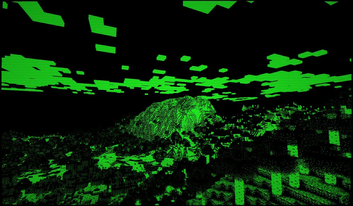 CRT Monochrome Shaderpack для Minecraft