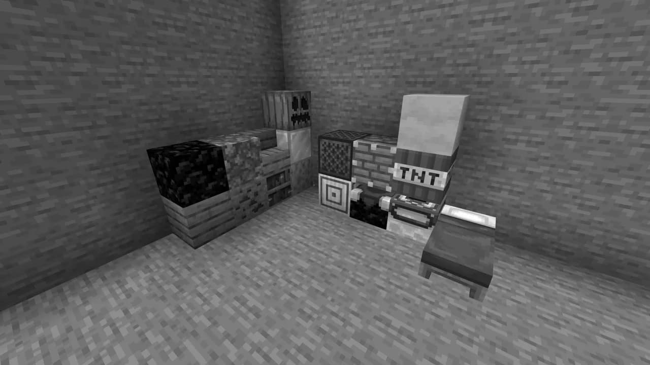 True Black & White Shader (Grayscale) для Minecraft