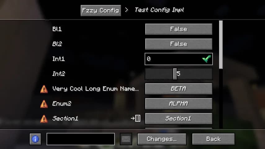 Fzzy Config для Minecraft
