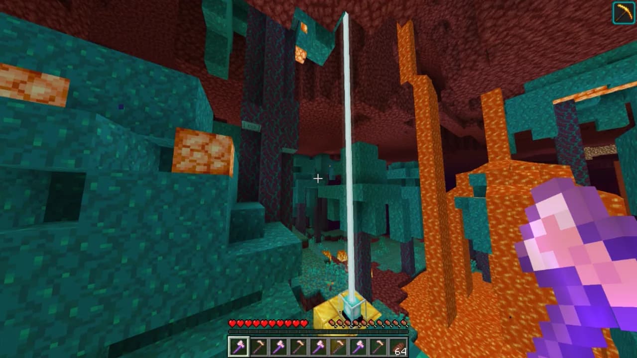 Интерфейс просмотра рецептов в модифицированном Minecraft