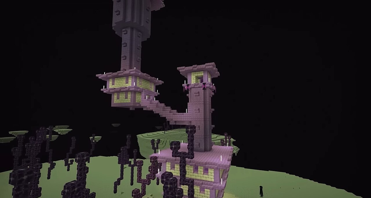 вид интерьера комнаты в Minecraft
