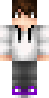 Скин для Minecraft белые — Белый худи на шатене
