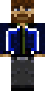 Скин для Minecraft белые — Бело-голубой