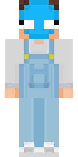 Скин для Minecraft белые — Голубой с белыми волосами