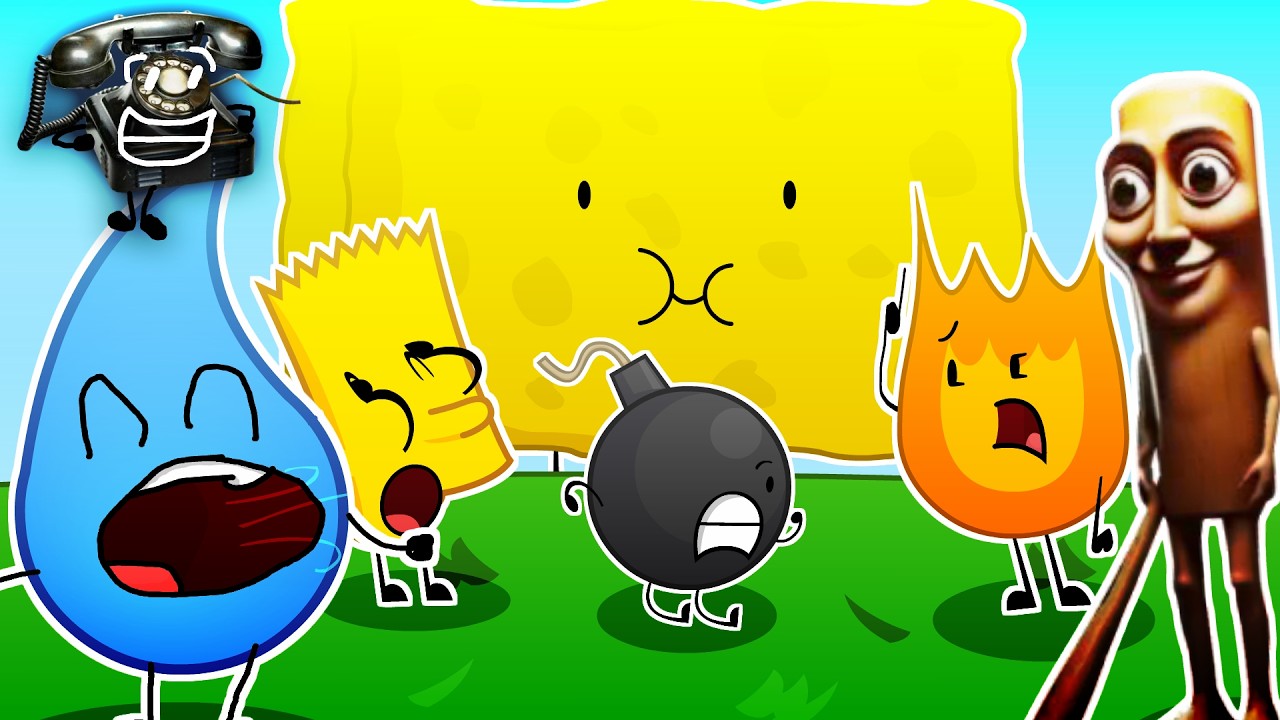 BFDI animation but FIREY is LE Excuse Me Sir, Leafy let the BARTS out! Tung TUNG tunG sahuR.😂😂✌️😂✌️😂